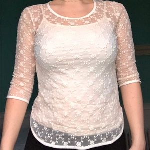 American Rag sheer flower top